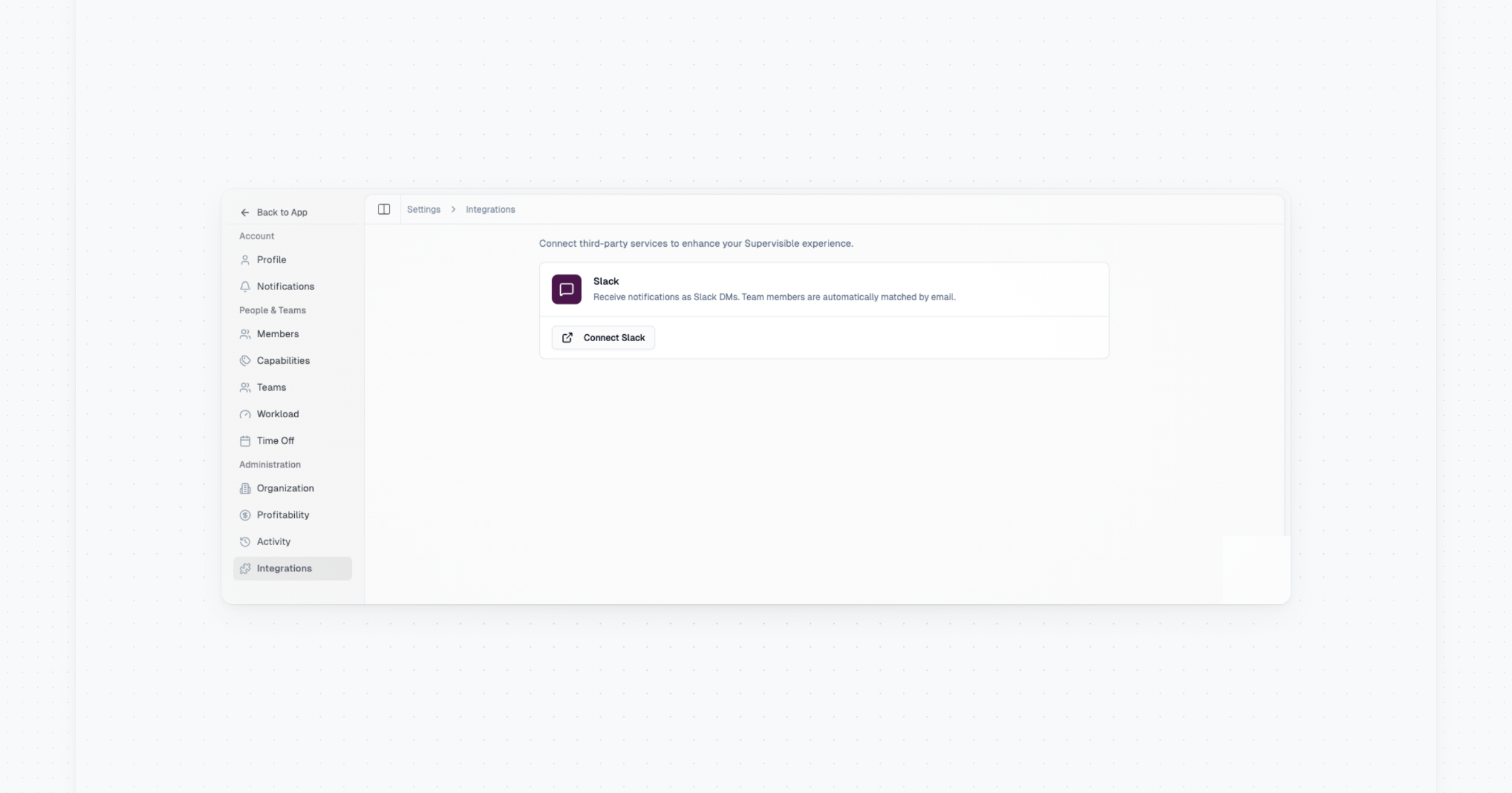 Slack integration